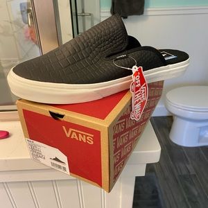 Vans black/croc mules